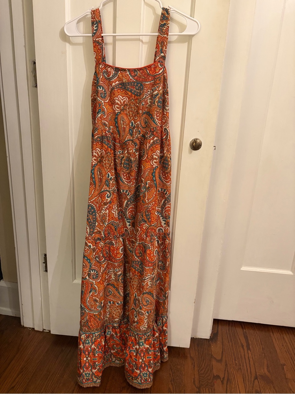 Paisley Orange Sleeveless dress